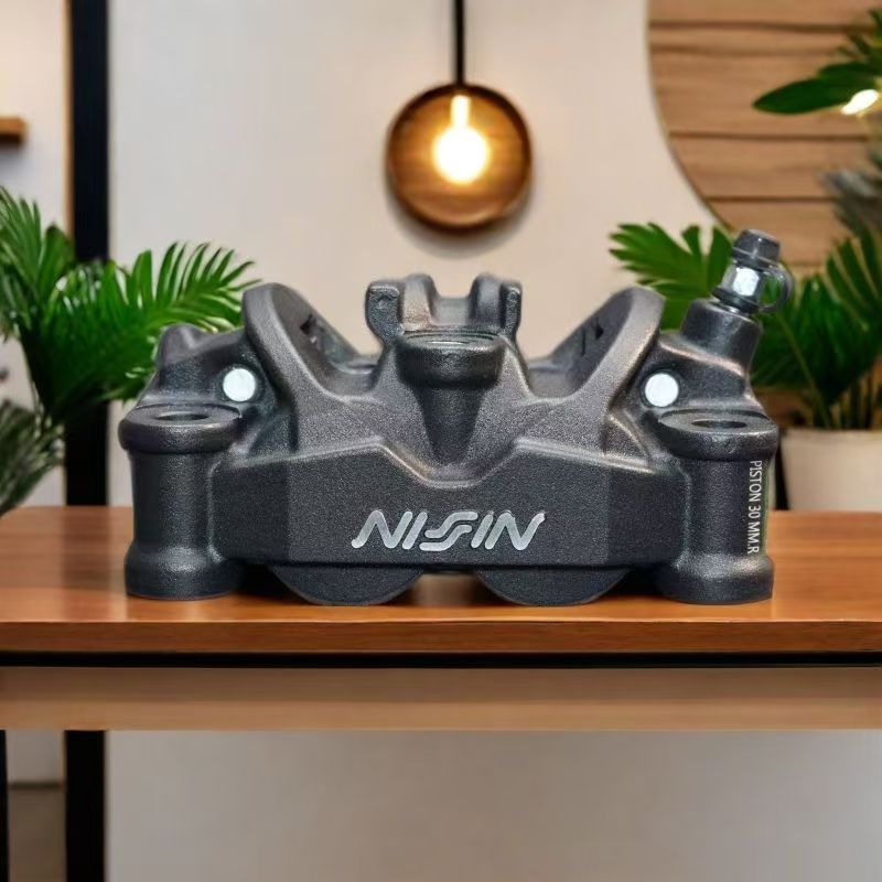 Forged Front Brake Caliper 4 Piston - Motorrad-Bremssattel von Nissin, geschmiedet, asymmetrisch, 4-Kolben,